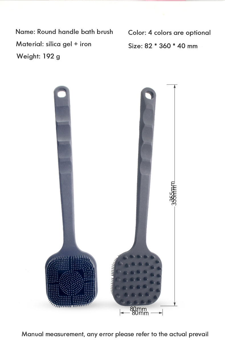 shower scrubber with long handle