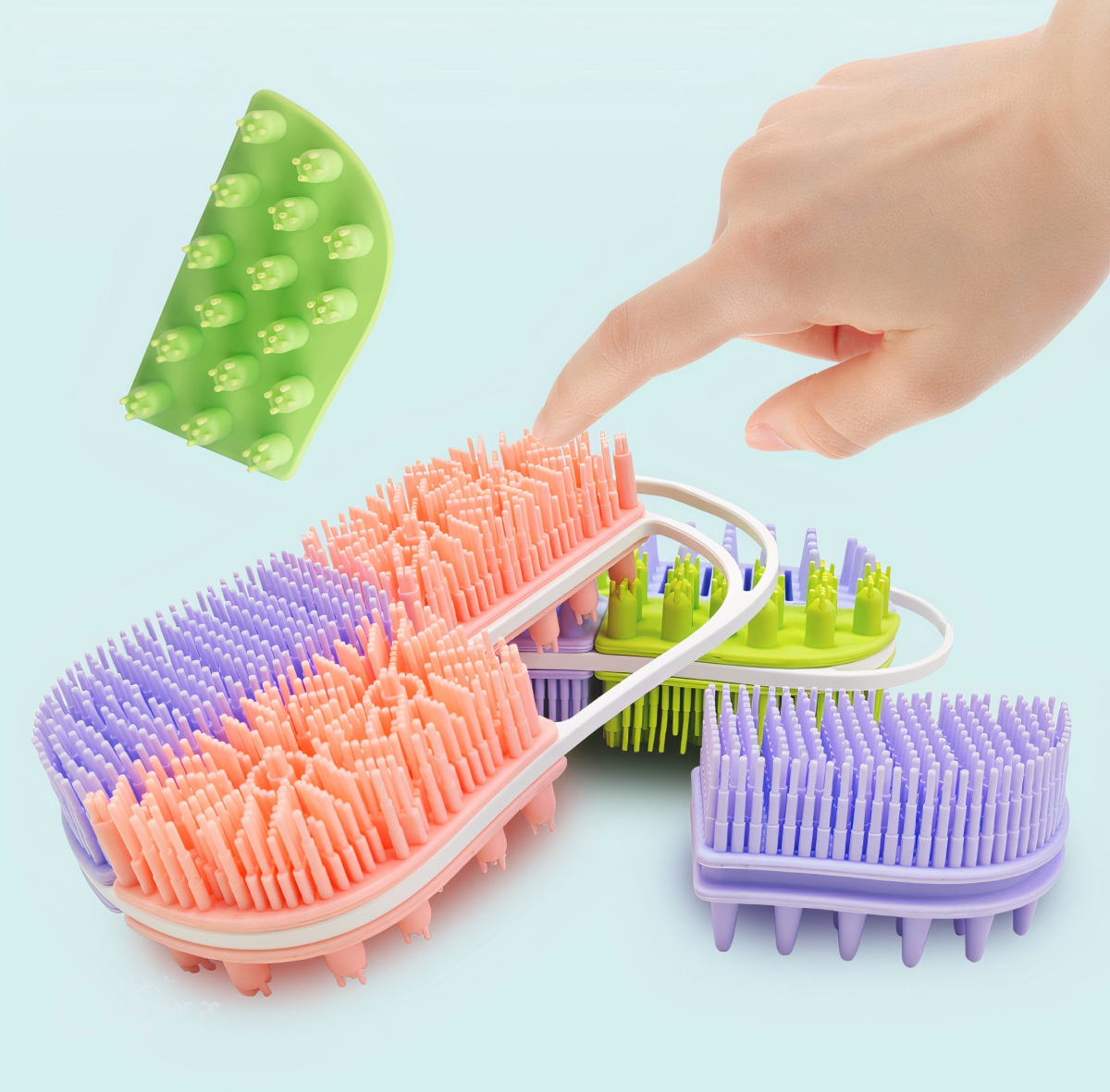 Multi colored Silicone Bath Brush