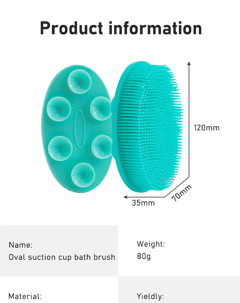 Silicone Bath Brush with Suction