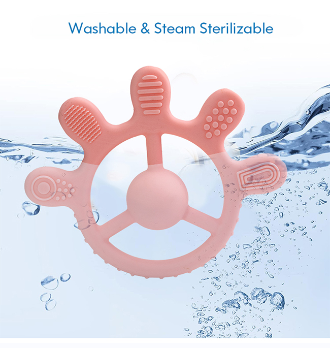 Silicone Baby Rattle Teether