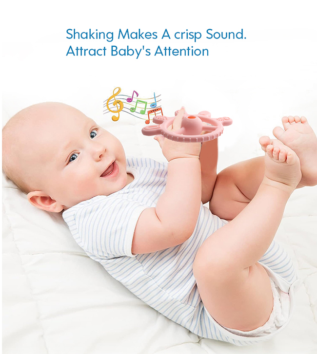 Silicone Baby Rattle Teether