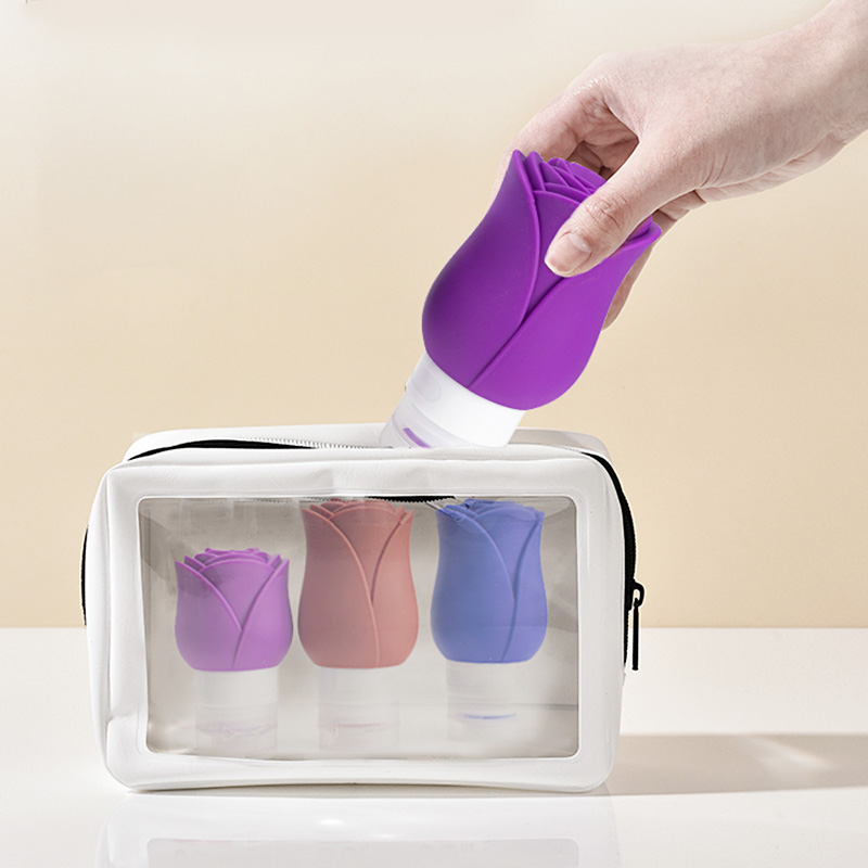 Rose Squeezable Silicone Bottle