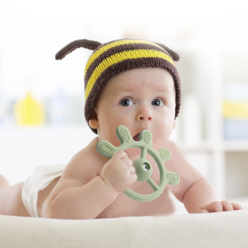 Silicone Baby Rattle Teether