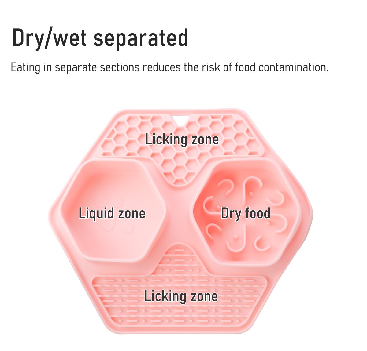 Tapete de silicone para alimentação de cães, que ajuda a diminuir a velocidade com que os cães comem.