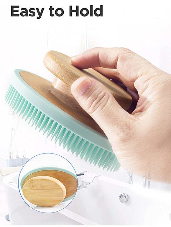 Bath Brush with Wooden Handle