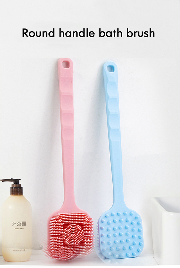 shower scrubber with long handle