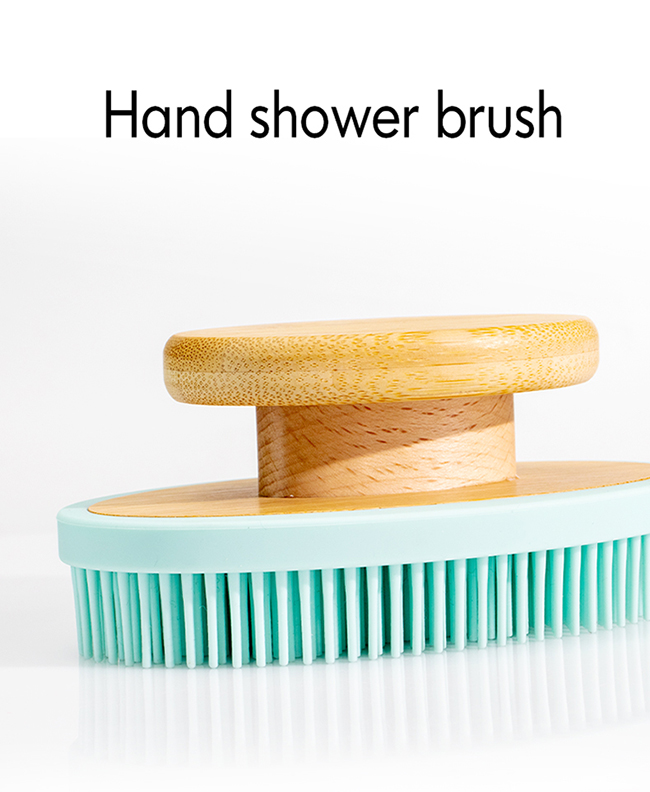 Bath Brush with Wooden Handle