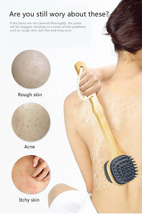 シャワー用ロングハンドルスクラブブラシ