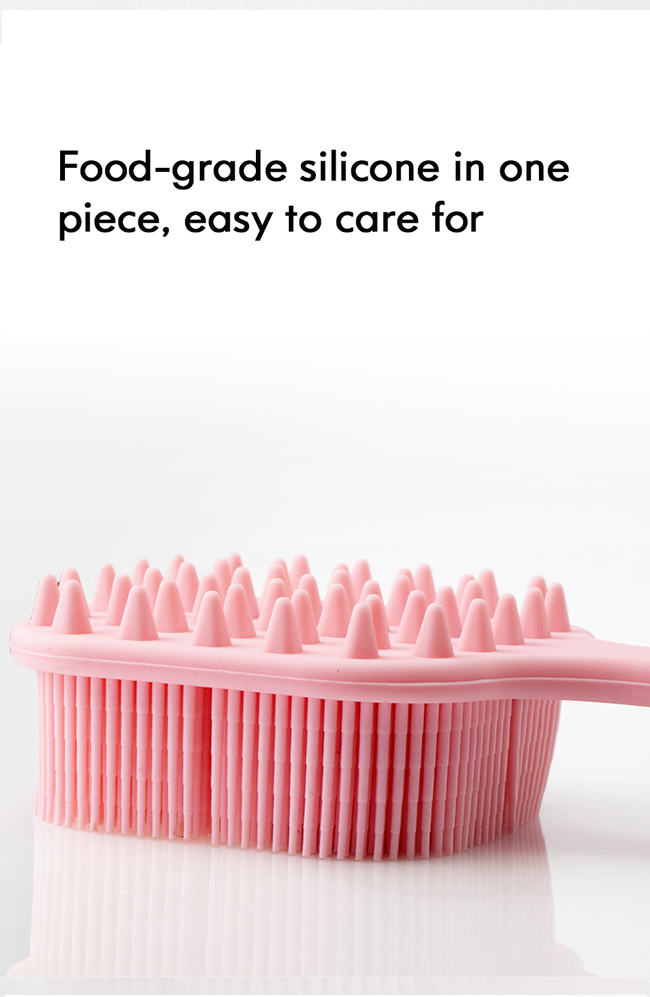 shower scrubber with long handle