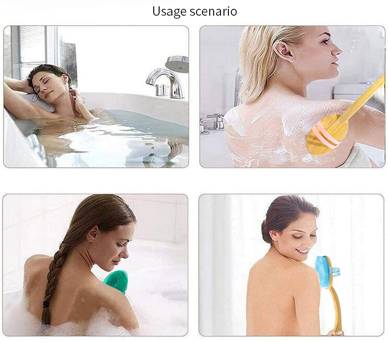 取り外し可能なロングハンドルバスルームブラシ