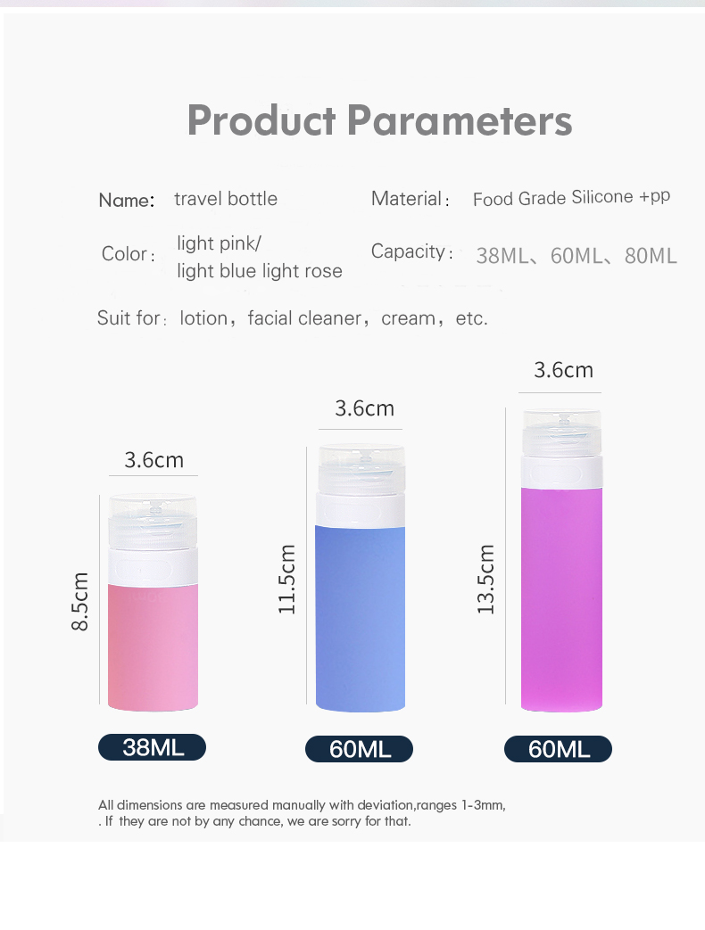 Silicone Travel Bottles 90ml