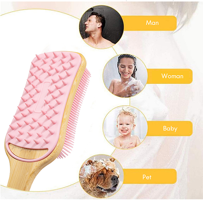 Scrub Brush with Long Handle for Shower