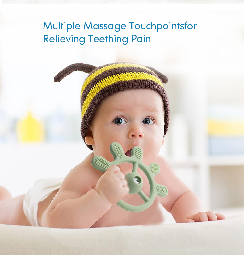 Silicone Baby Rattle Teether