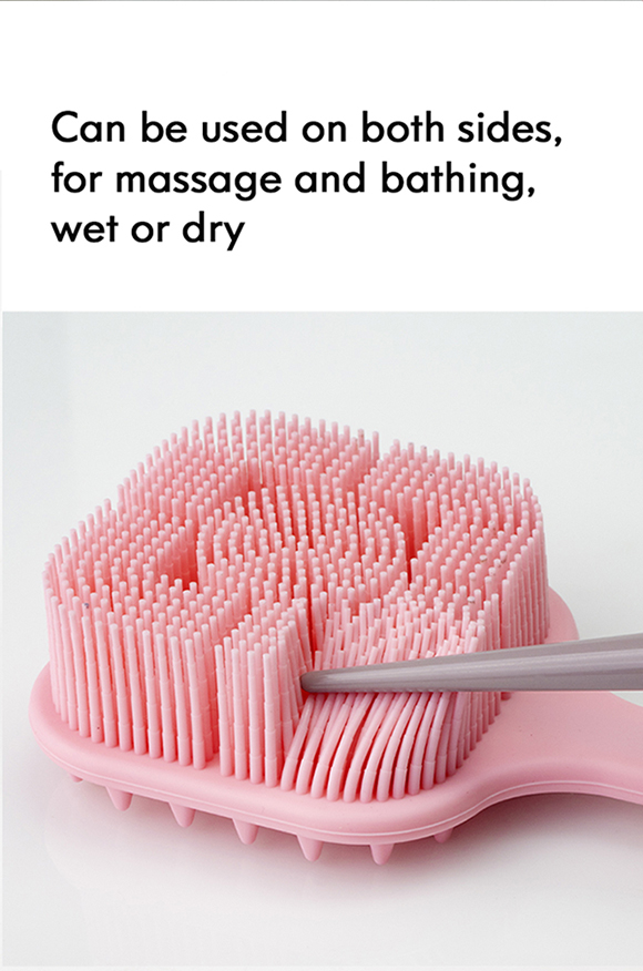 shower scrubber with long handle