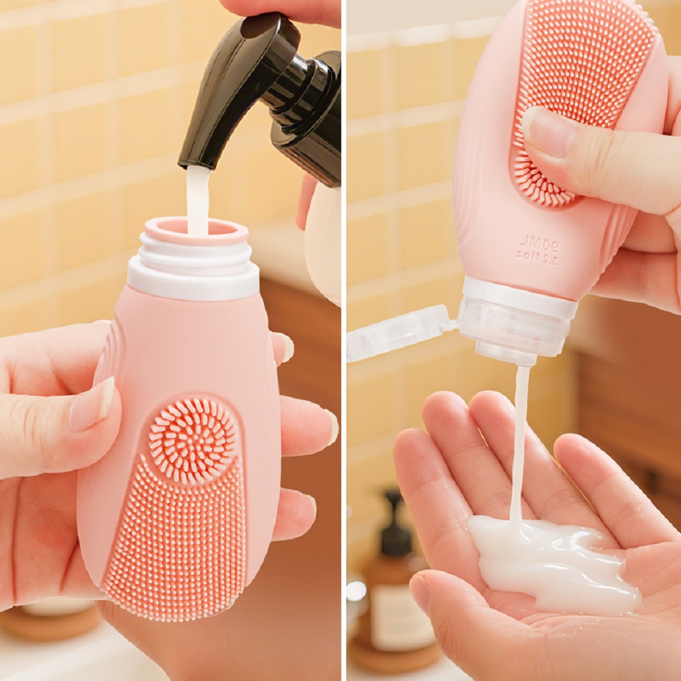 Double-Sided Shell Silicone Travel Shampoo Bottles