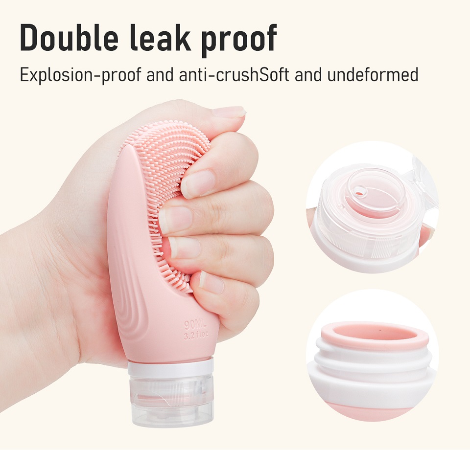 Double-Sided Shell Silicone Travel Shampoo Bottles