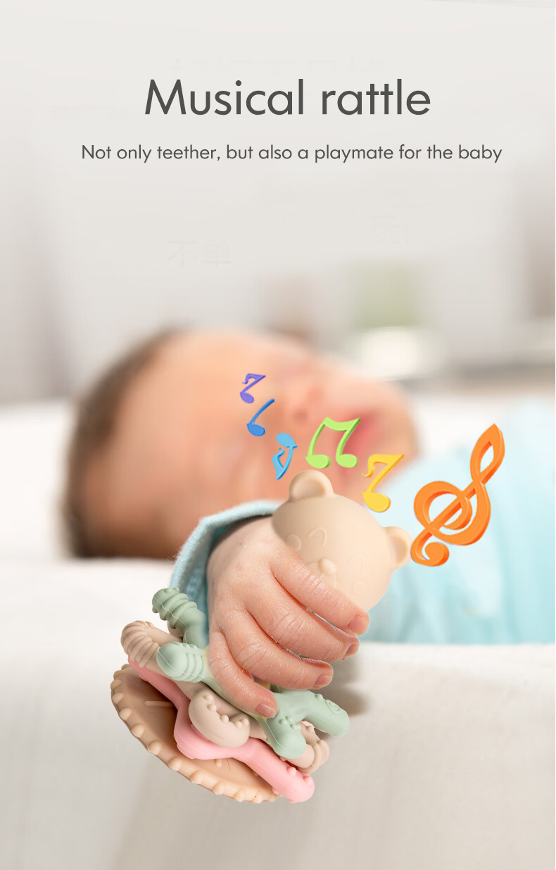 シリコン製ベビーラトル歯固め