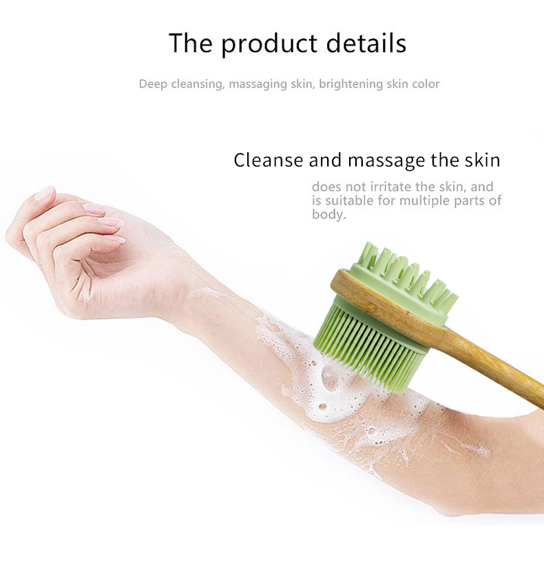 シャワー用ロングハンドルスクラブブラシ