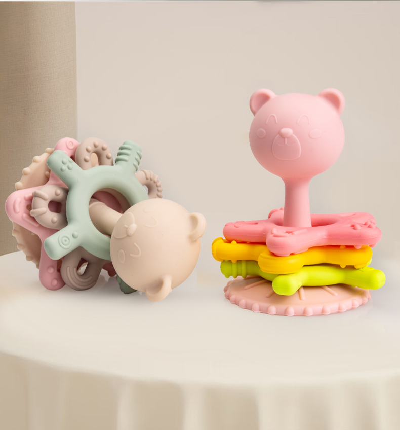 シリコン製ベビーラトル歯固め