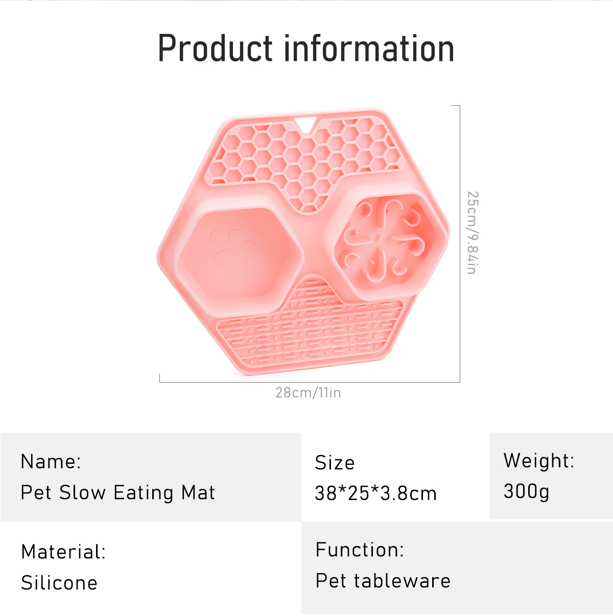 Tapete de silicone para alimentação de cães, que ajuda a diminuir a velocidade com que os cães comem.