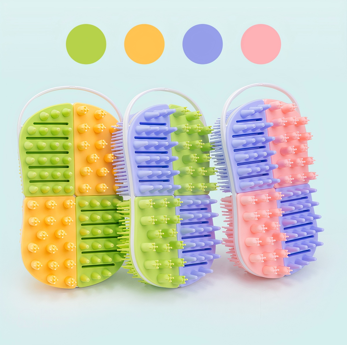 Multi colored Silicone Bath Brush
