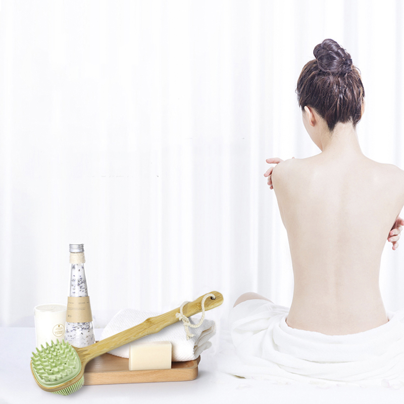 シャワー用ロングハンドルスクラブブラシ