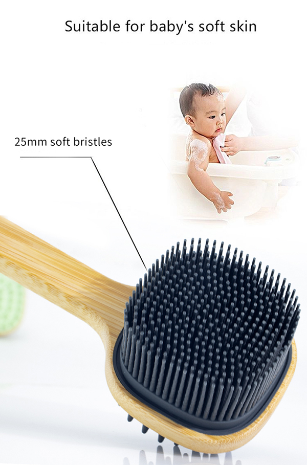 シャワー用ロングハンドルスクラブブラシ