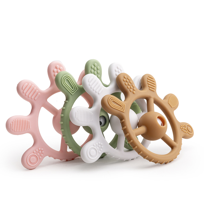 Silicone Baby Rattle Teether