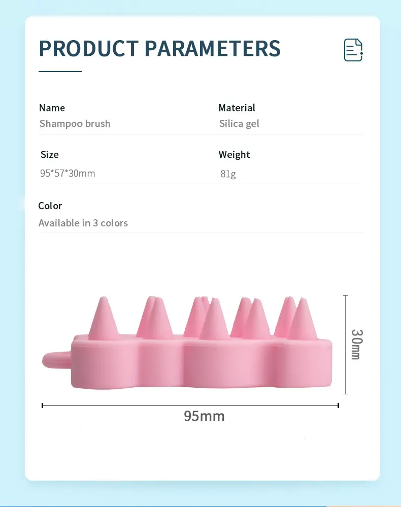 Esfoliante de couro cabeludo em silicone