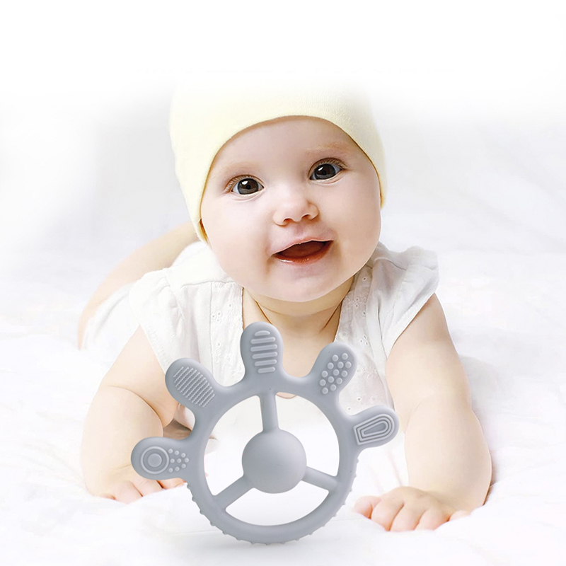 Silicone Baby Rattle Teether
