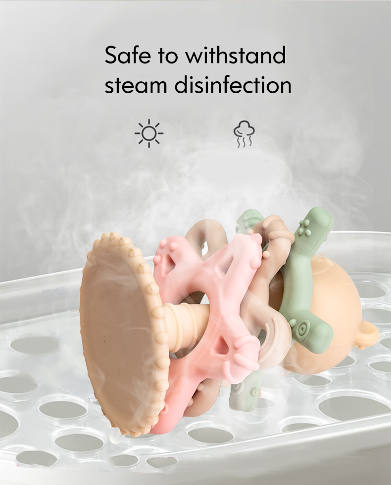 シリコン製ベビーラトル歯固め