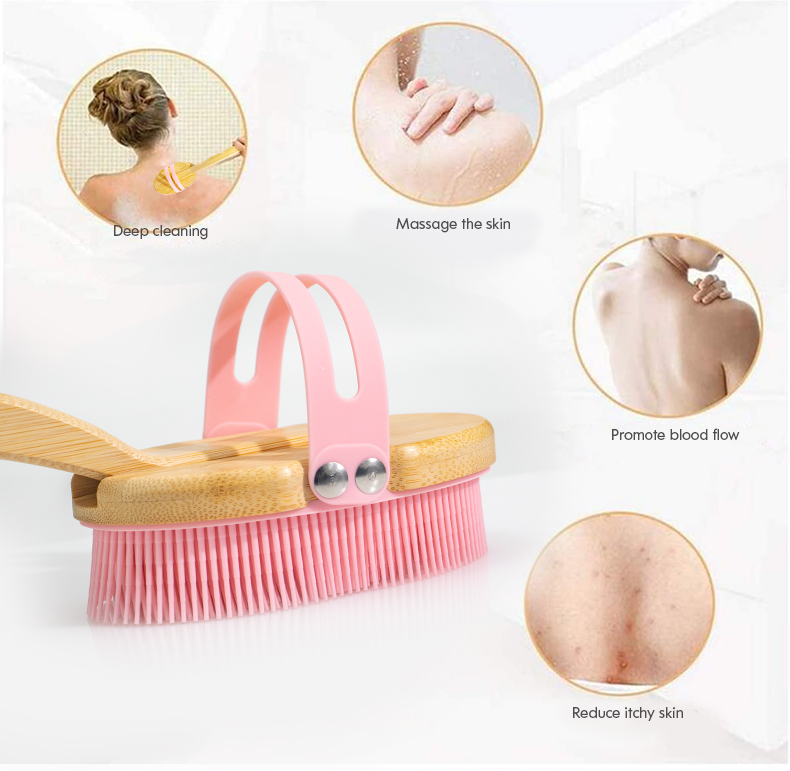 取り外し可能なロングハンドルバスルームブラシ