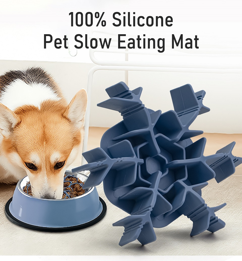 シリコン製スノーフレーク犬用リッキーマット