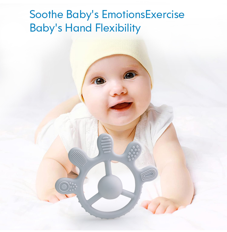 Silicone Baby Rattle Teether