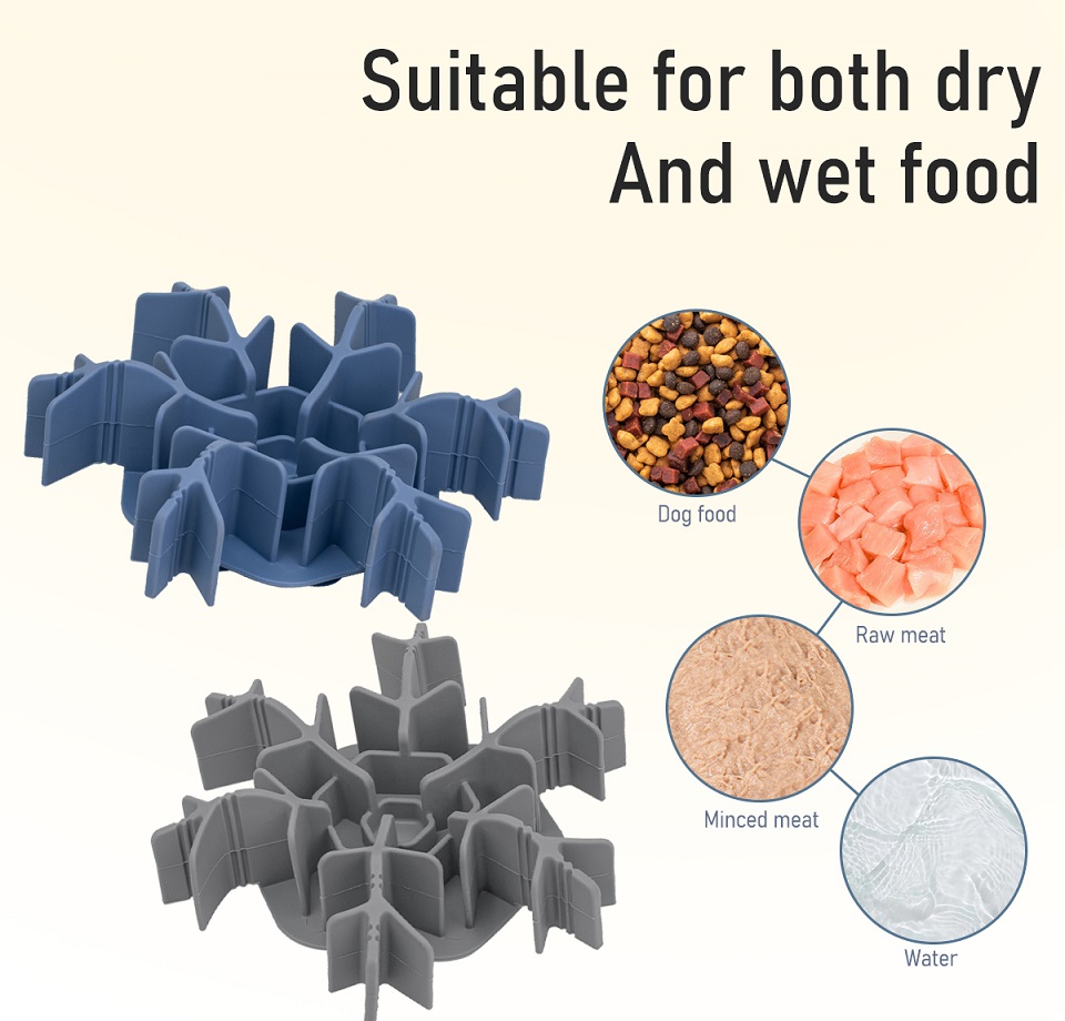 シリコン製スノーフレーク犬用リッキーマット