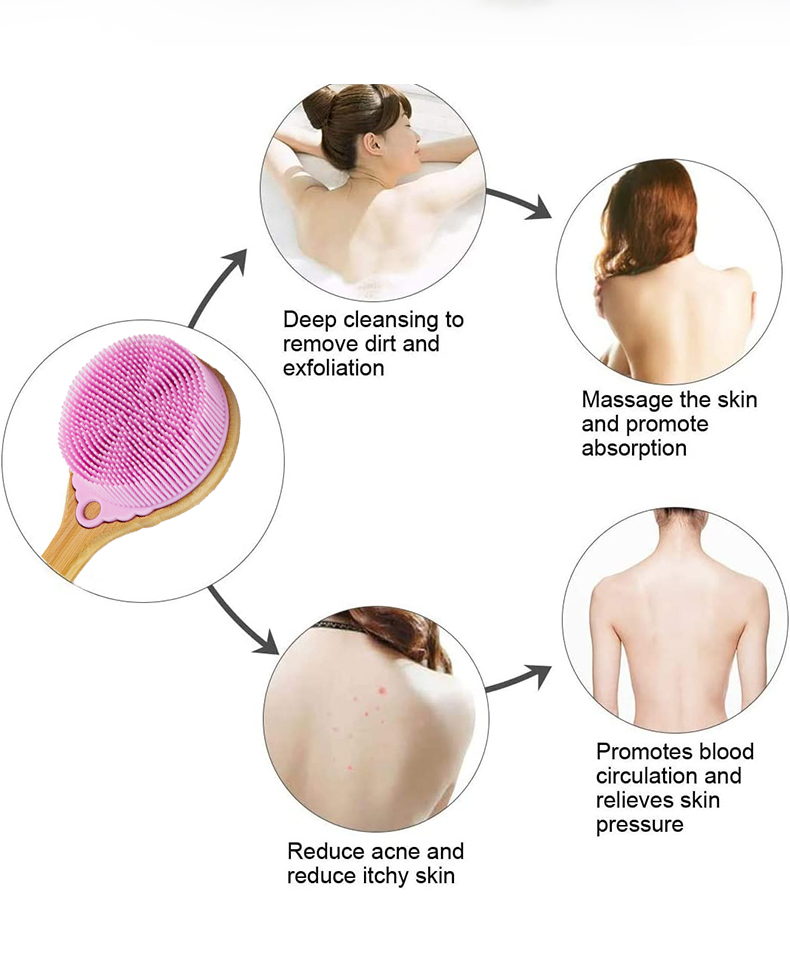 長い柄のバスブラシ