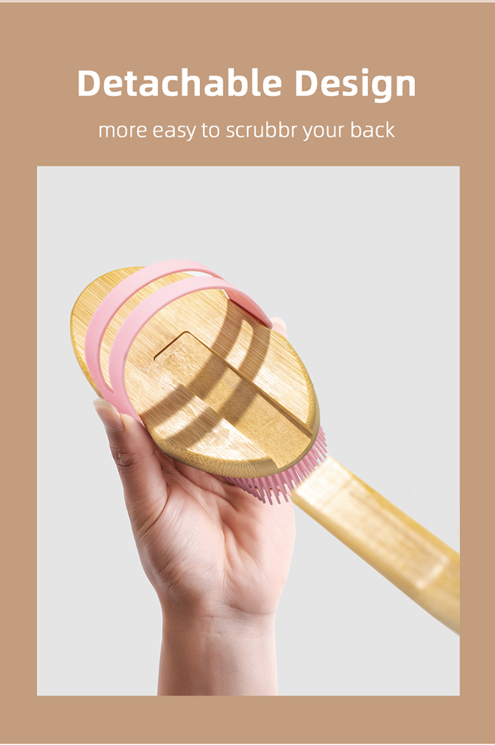 取り外し可能なロングハンドルバスルームブラシ