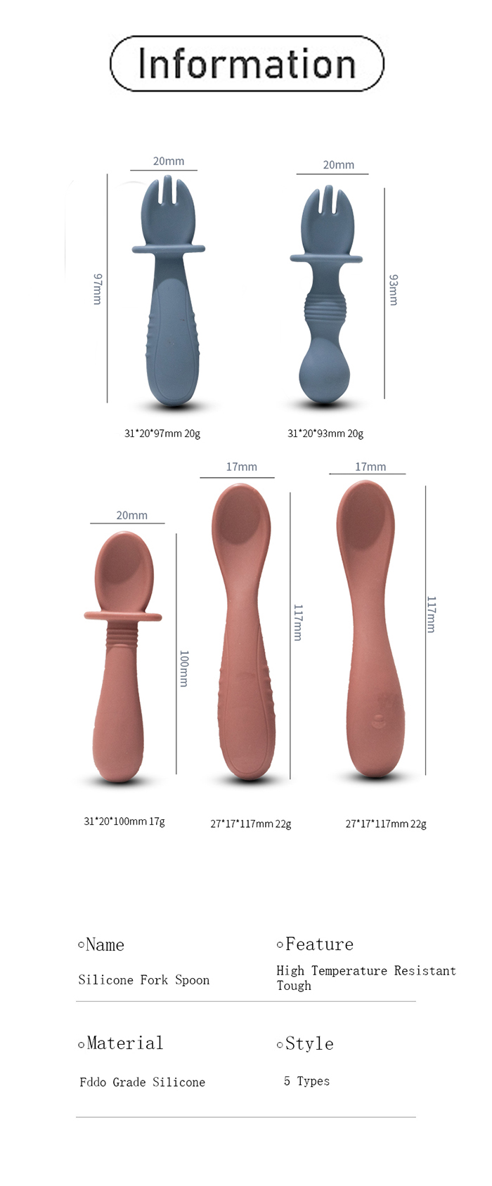 Silicone Spoon and Fork